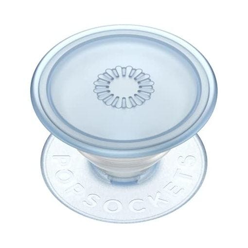 PopSockets: PopGrip Plant - Soporte y Agarre Extensibles Hechos de Materiales Vegetales con un PopTop Intercambiable para Smartphones y Tabletas - Ice Blue