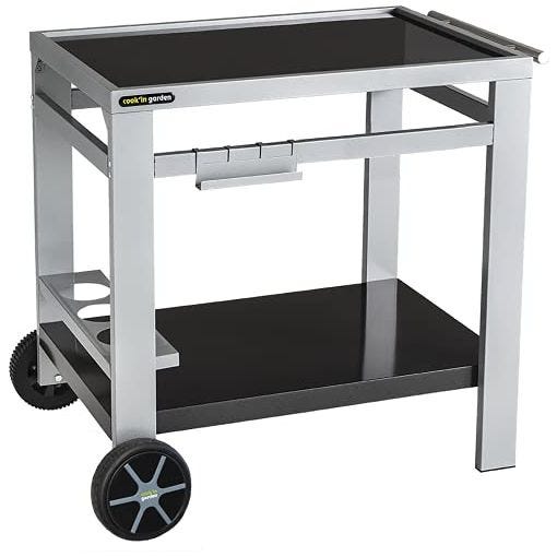 Cook'in Garden Media M - Carrito de jardín para barbacoa, plancha, superficie de trabajo, 93,5 x 67 x 80,5 cm