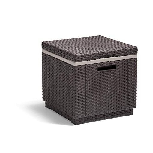 CURVER Keter GF05819 Mesa Nevera para jardín, Marrón, 41 x 41 x 41 cm