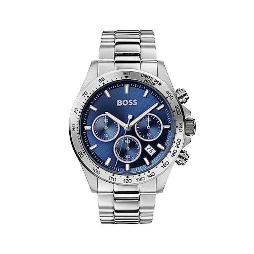 BOSS Reloj Cronógrafo de Cuarzo para Hombre Colleción Hero con Correa en Acero Inoxidable