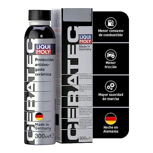 LIQUI MOLY Aditivo Cerámico para Aceite Cera Tec 3721 | Protección Cerámica Contra el Desgaste para Motores de Gasolina y Diésel | Mayor Suavidad, Menor Fricción y Menor Consumo de Combustible, 300 ml