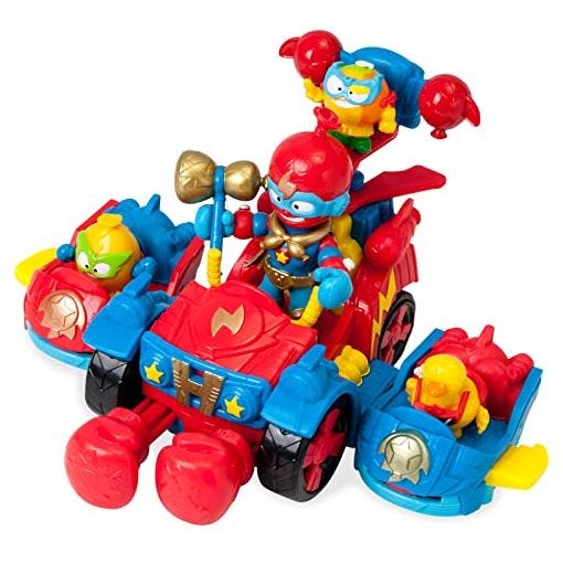 SUPERTHINGS - Balloon Boxer, Gran vehículo con Dos vehículos acoplables, 3 Superthings y 1 Kazoom Kid