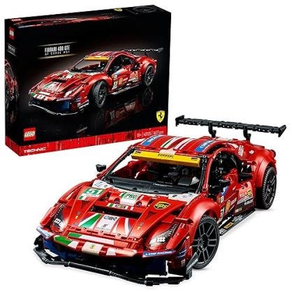 LEGO 42125 Technic Ferrari 488 GTE ''AF Corse #51'', Maqueta para Construir para Adultos, Réplica de Deportivo, Idea de Regalo para Coleccionistas