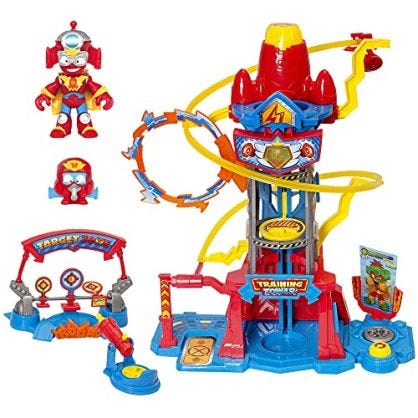SUPERTHINGS - Training Tower. Torre de Entrenamiento con Luces y Sonido, 1 SuperThing,1 Kazoom Kid Exclusivo y 3 Zonas de Entrenamiento